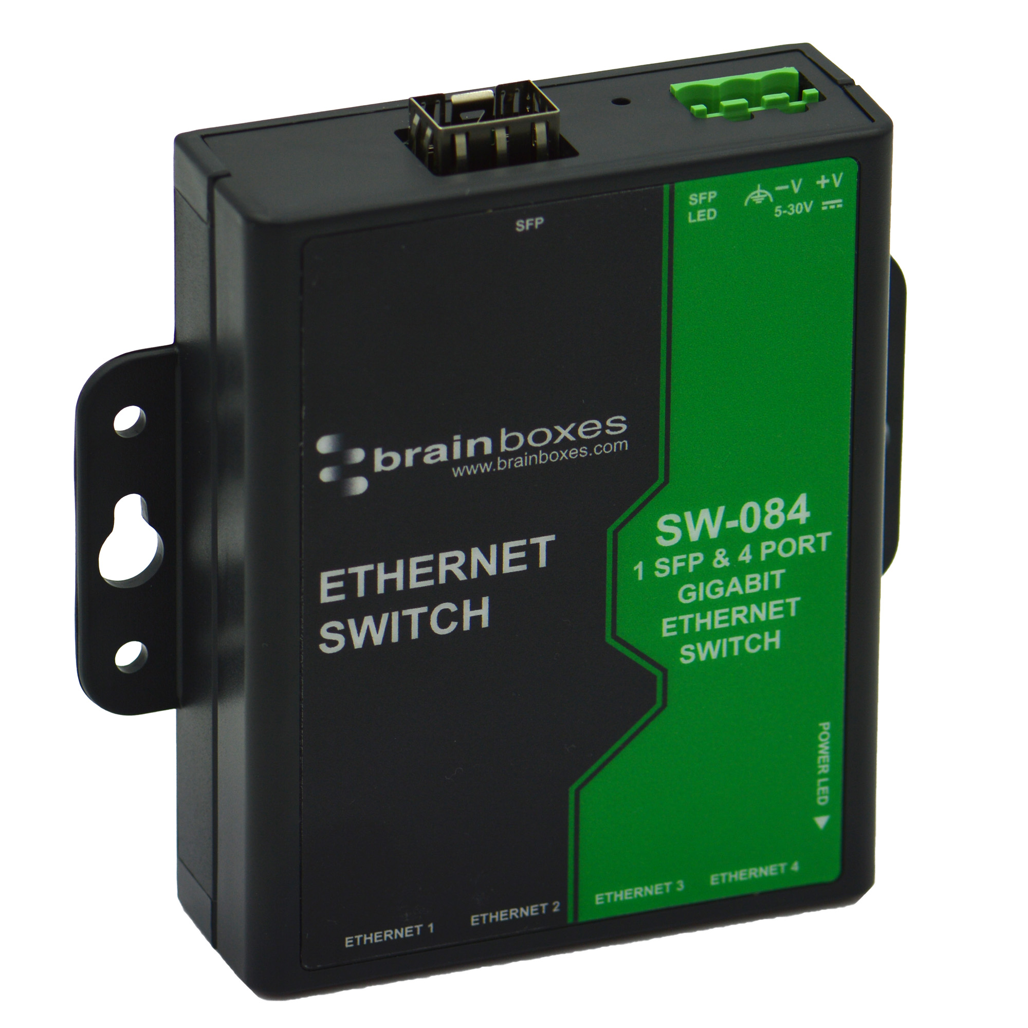 SW-084 - Light Industrial 1 SFP & 4 Port Gigabit Ethernet Switch