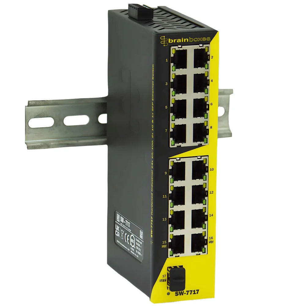 SW-7717 - Hardened Industrial 14x 10/100, 2x 1G & 1x SFP Ethernet Switch