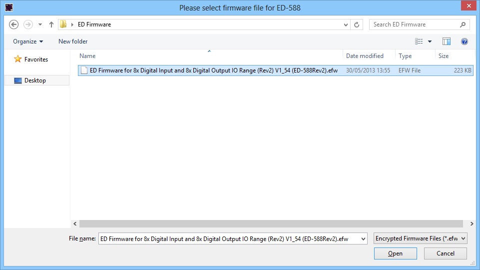 Select Firmware File