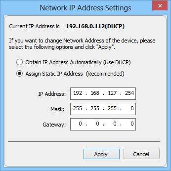 Set Static IP
