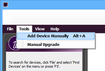 Add Device Menu