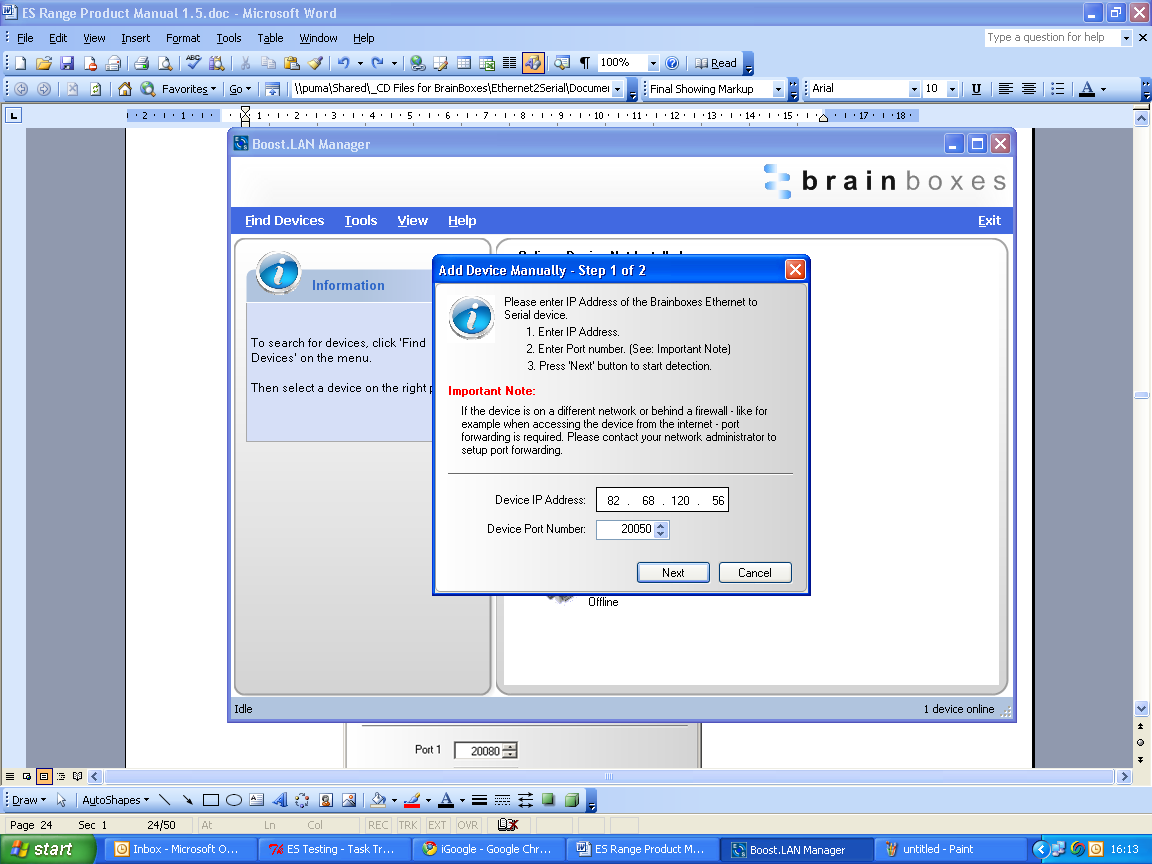 Boost.LAN Add Remote Device