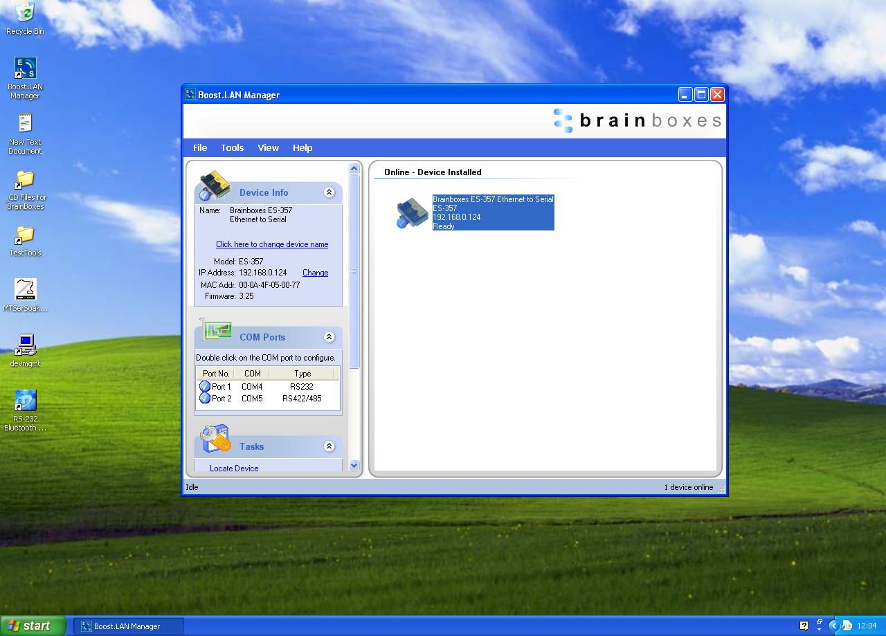 Boost.LAN COM Ports View