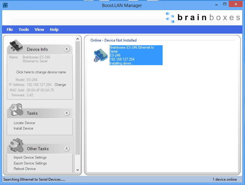 Boost.LAN Install Device Windows 8