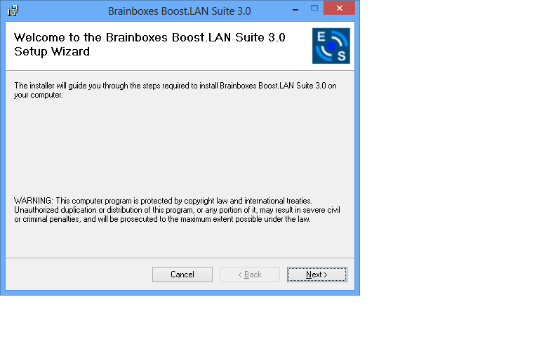 Boost.LAN Install Wizard Windows 8