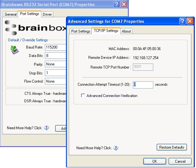 Boost.LAN TCP/IP Settings