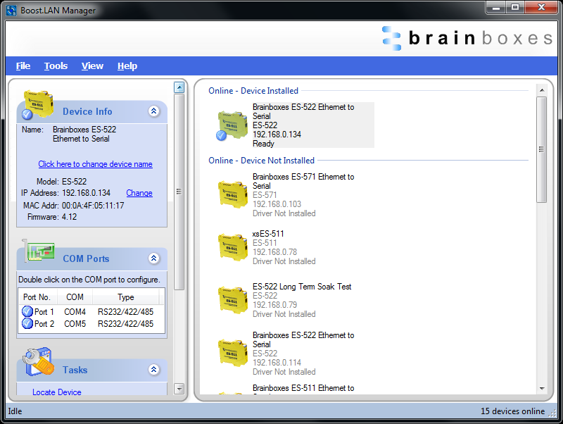 Boost.LAN Manager Firmware Version Info
