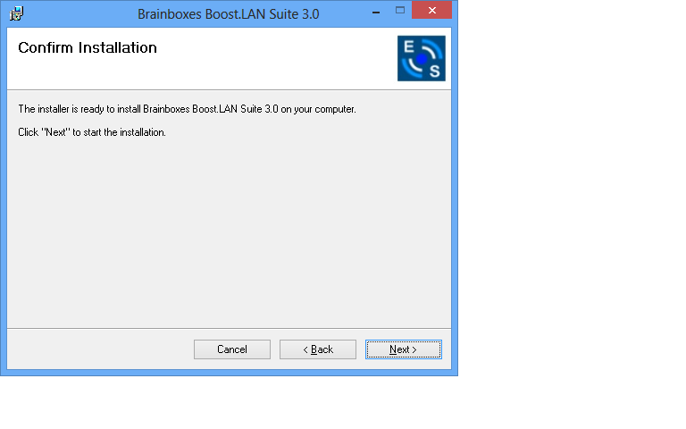 Boost.LAN Setup Confirm Install