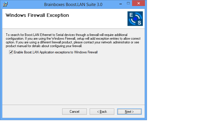 Boost.LAN Setup Firewall Prompt