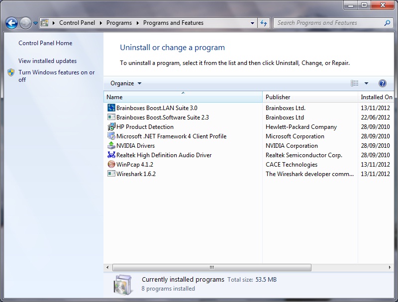 Boost.LAN Manager Uninstall Programs