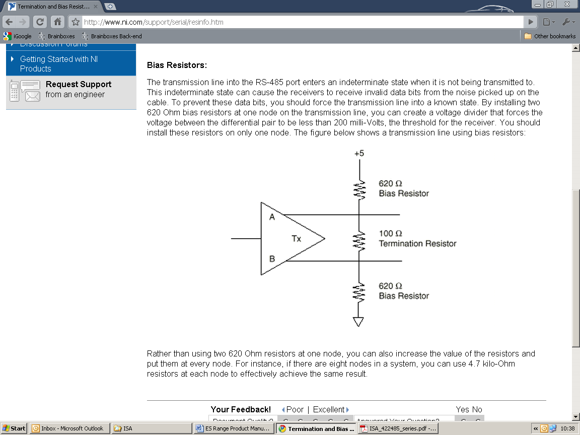 ES Industrial RS-422 Wiring Diagram