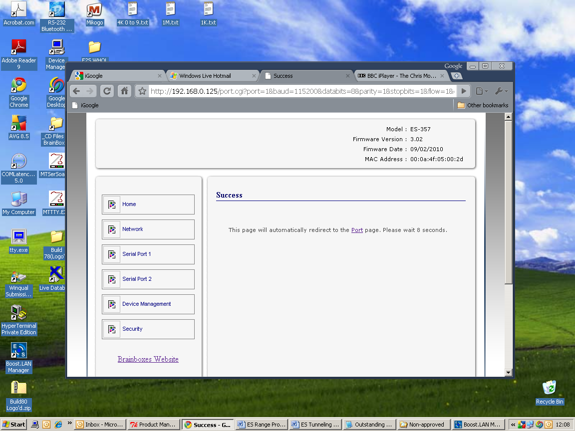 ES Industrial Web Success Redirect Page