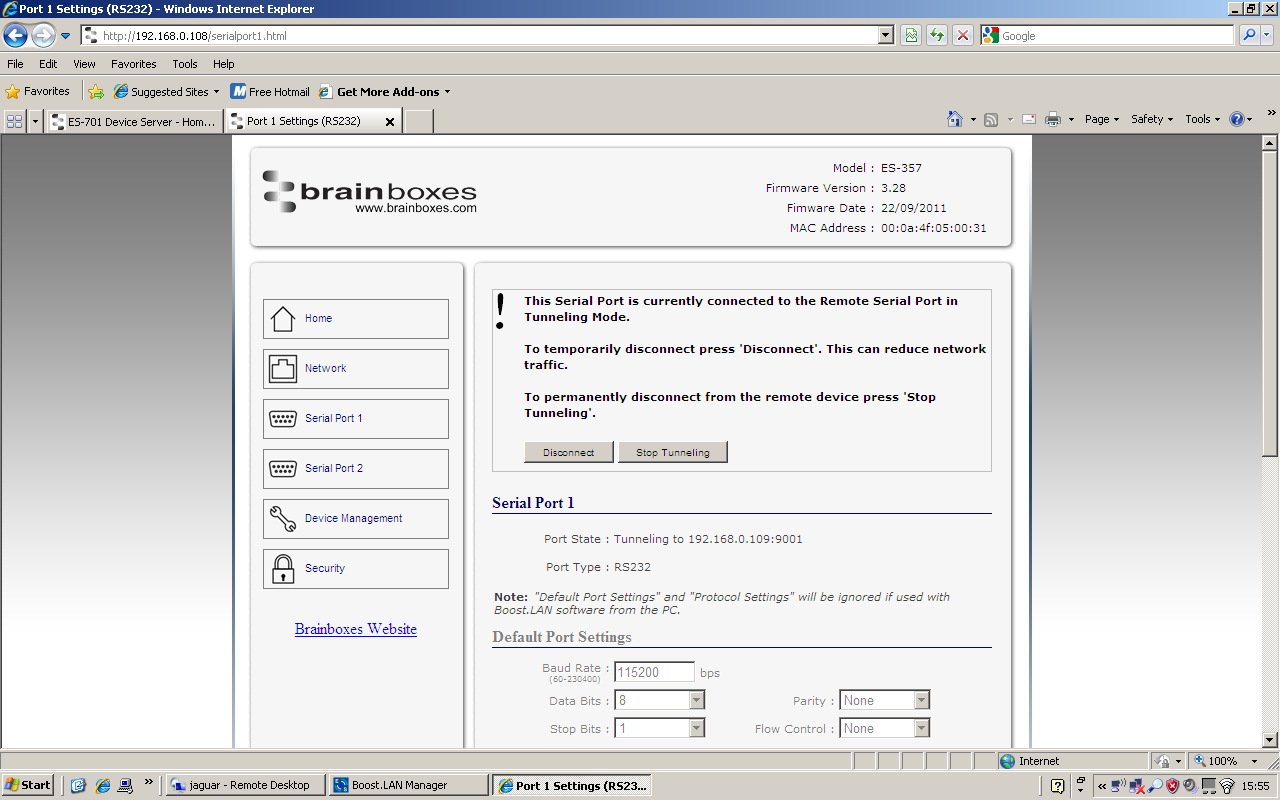 ES Industrial Web Tunnelling Disconnect