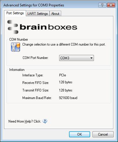 Advanced COM Port Settings