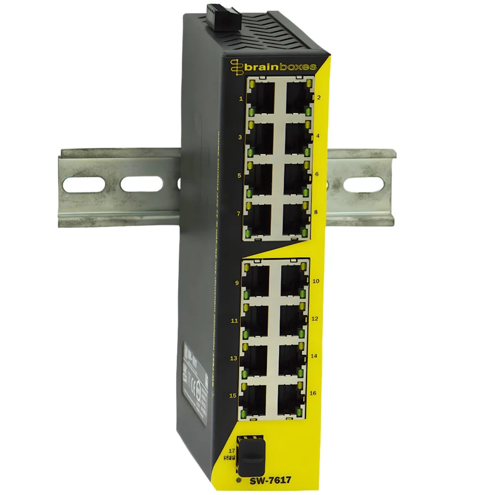 SW-7617 - Hardened Industrial 16x 10/100 & 1x SFP Ethernet Switch