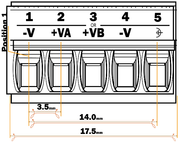 SW PoE 5-Pin Power Wiring Diagram