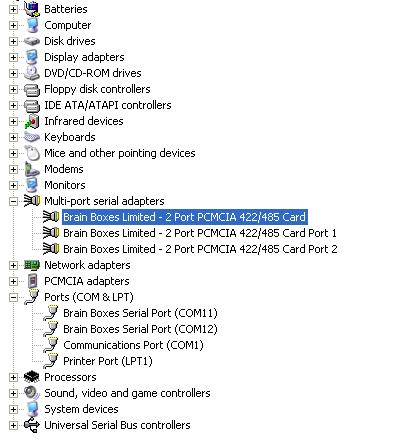 Device Manager COM Ports
