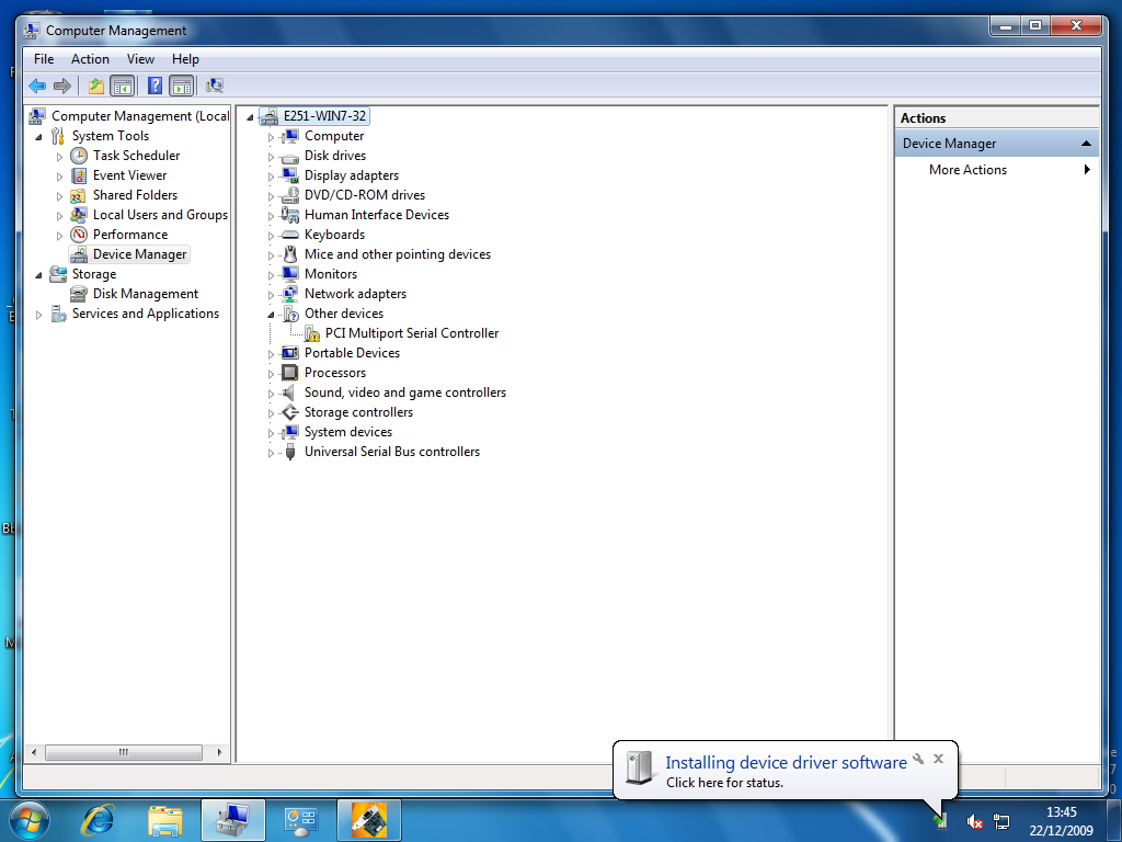 Windows 7 Driver Installing