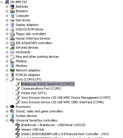 Windows Device Manager COM Port