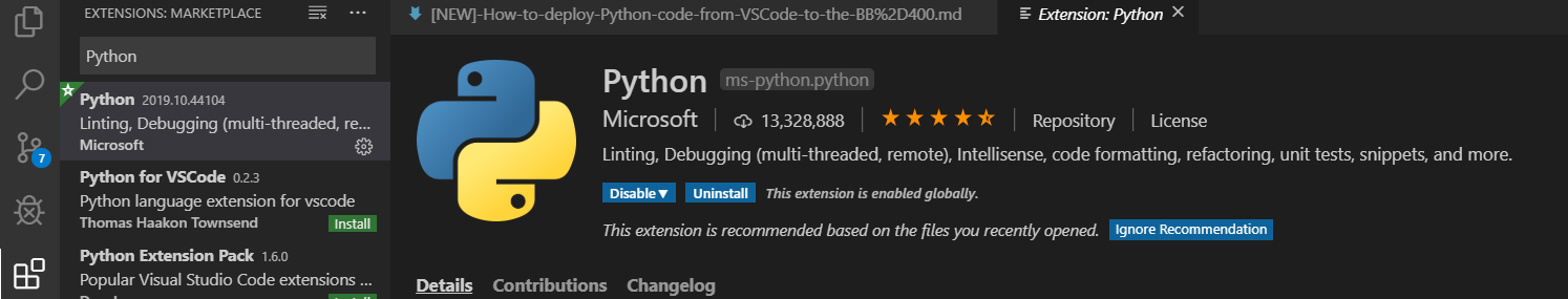 How do I deploy Python code from VSCode to the BB-400? | Brainboxes ...